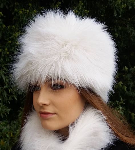 White Shearling Hat 